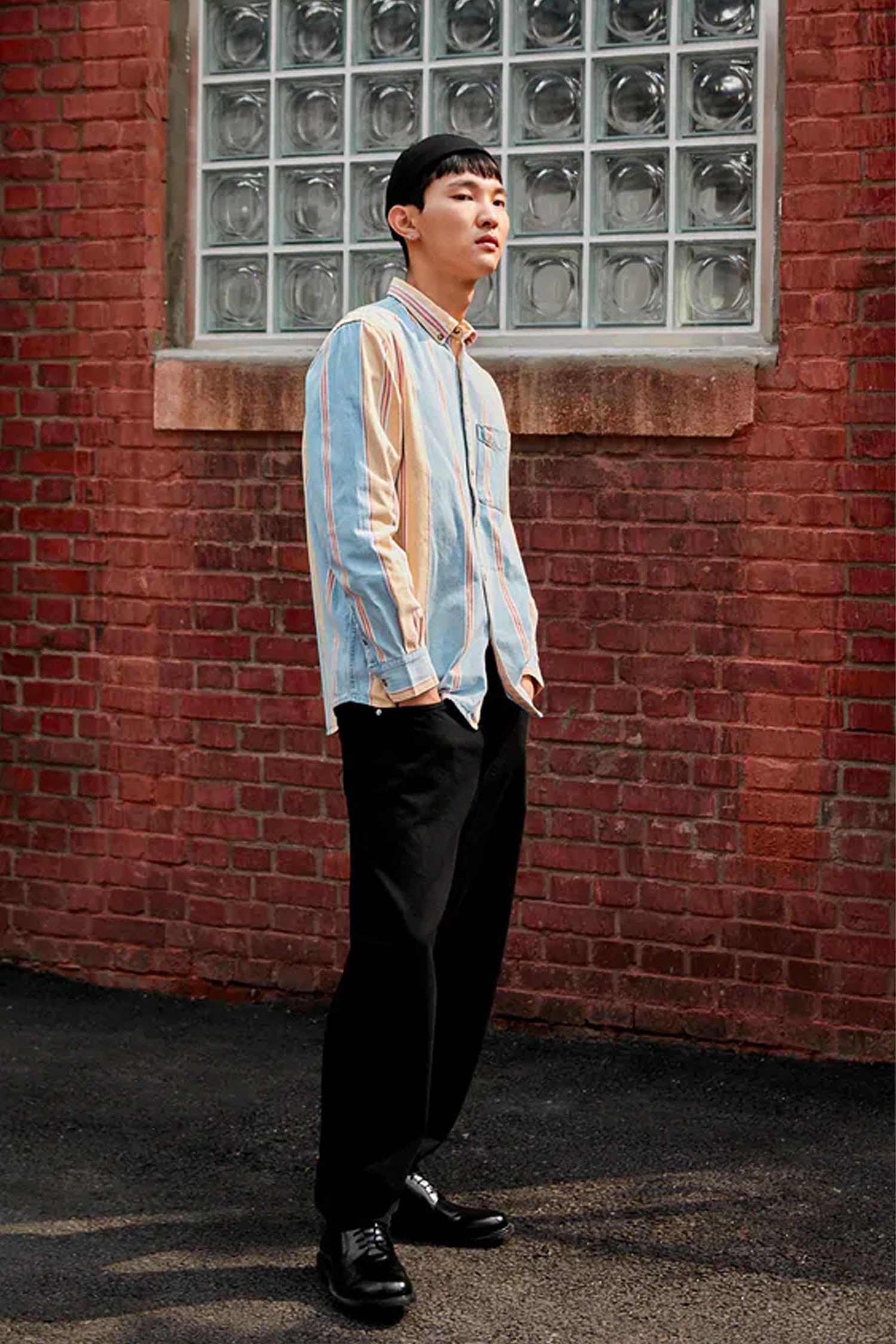 Contemporary Striped Button-Up Shirt - Vintage Inspired Casual Wear
