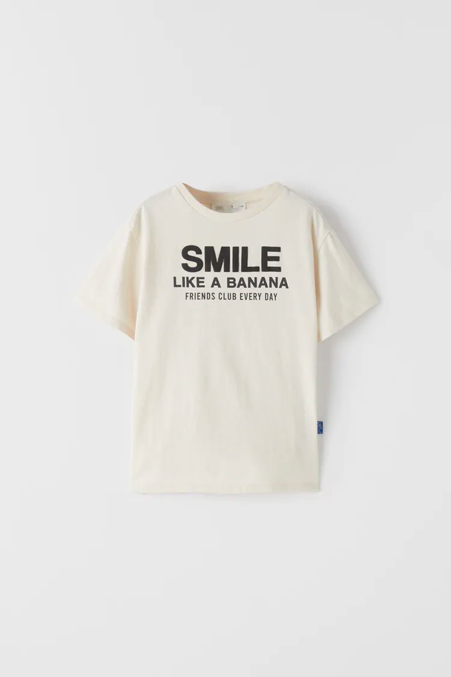 Kids Smile Like A Banana Graphic T-Shirt - Cream Short Sleeve Tee
