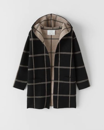 Reversible Oversized Check Coat - Double-Sided Plaid Outerwear