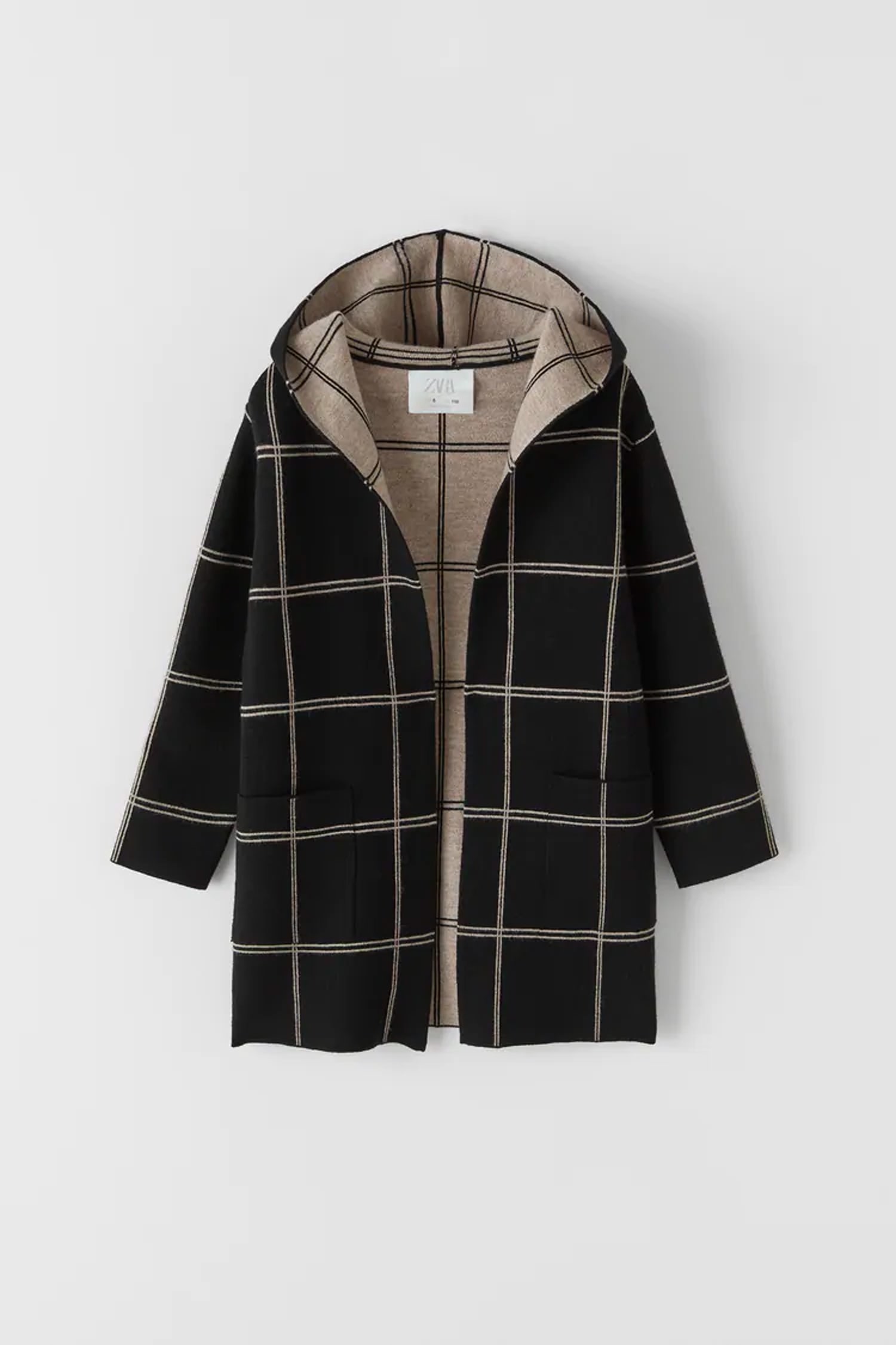 Reversible Oversized Check Coat - Double-Sided Plaid Outerwear