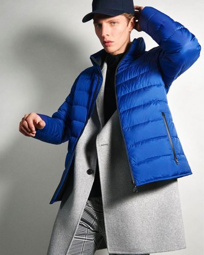 Premium Royal Blue Down Puffer Jacket - Men's Winter Streetwear